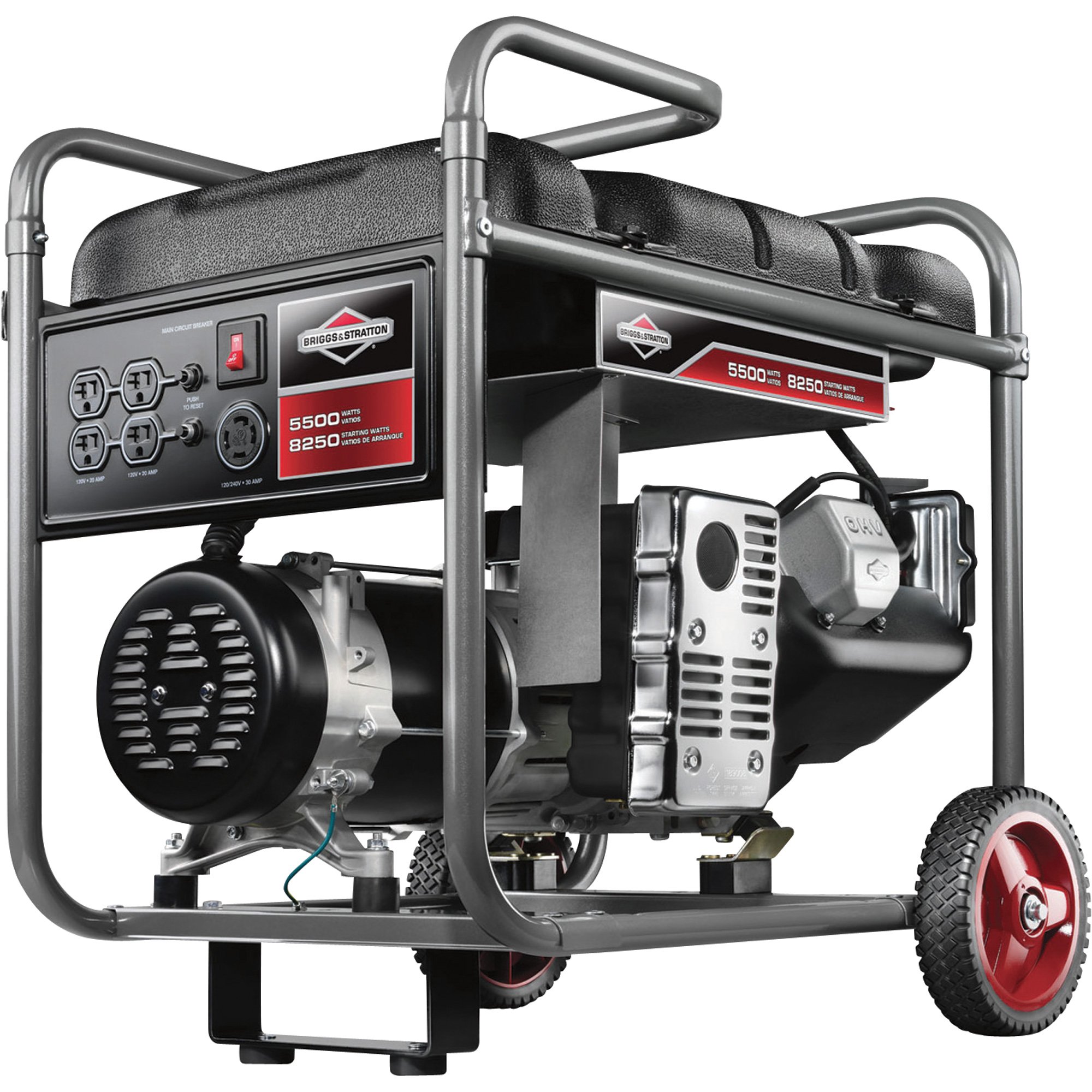 Briggs & Stratton Portable Generator — 305cc Engine, 8250 Surge Watts; 5500 Rated Watts, Model# 030440